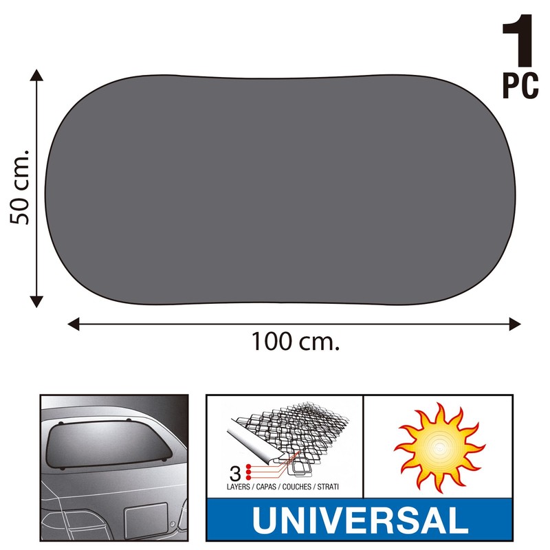 Sumex Car Sunshade for side window, Black, 50x100 cm