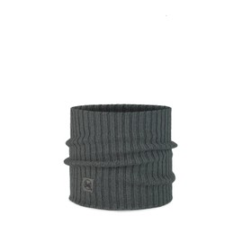 Buff Knitted Neckwarmer Fashion Scarf, Grey, OneSize