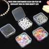 Dimeho 100 Pcs Small Plastic Boxes Beads Storage Containers Mini
