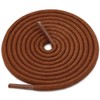 DELELE Round Cotton Waxed Shoelaces: 7/50 Inches Light Brown Shoe