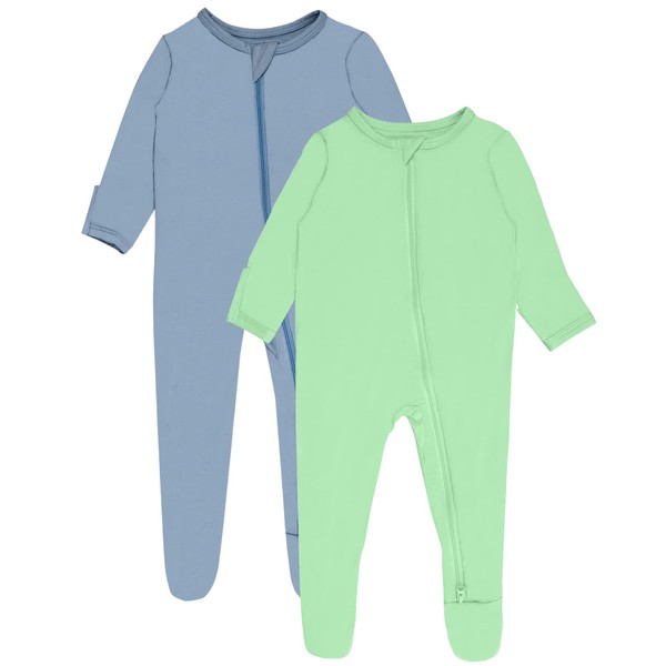 GUISBY Long Sleeve with 2 Way Zipper Pajama for Boys,3-6
