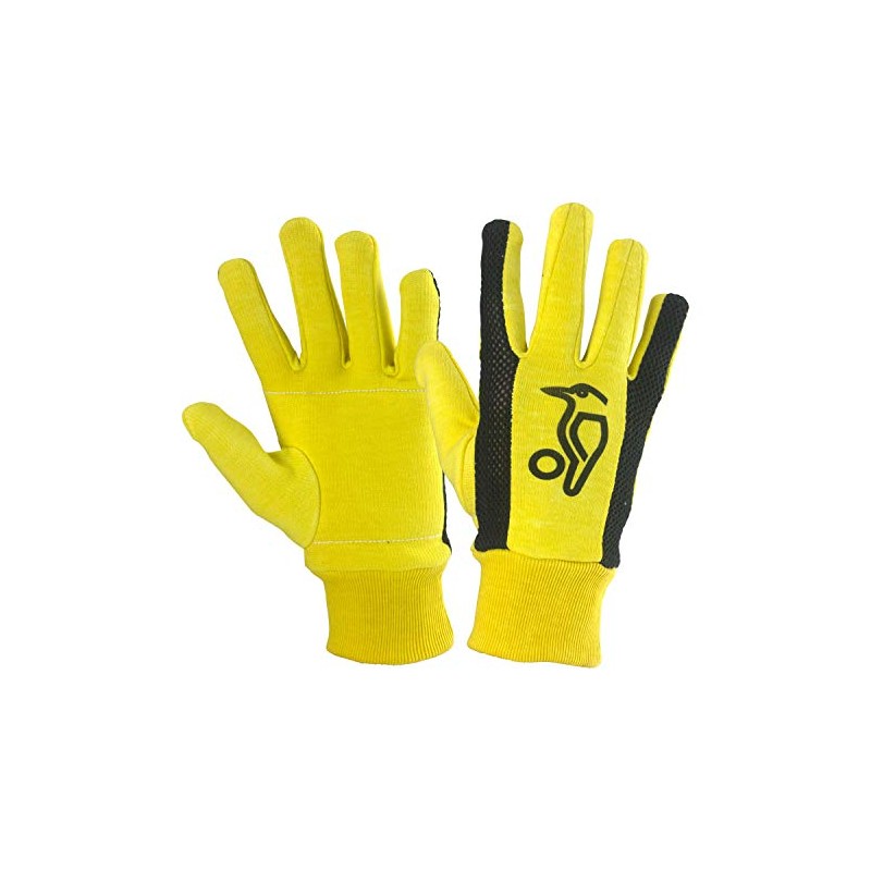 KOOKABURRA Padded Cotton Wicket Keeping Inners, Youth, Yellow/Black