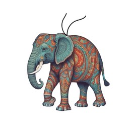 Sevinora 3x Duftbaum Auto Vanille Lufterfrischer Mandala Elefant mit Vanille Duft Parfm Innenraum Tuning Deko Car Air Freshener