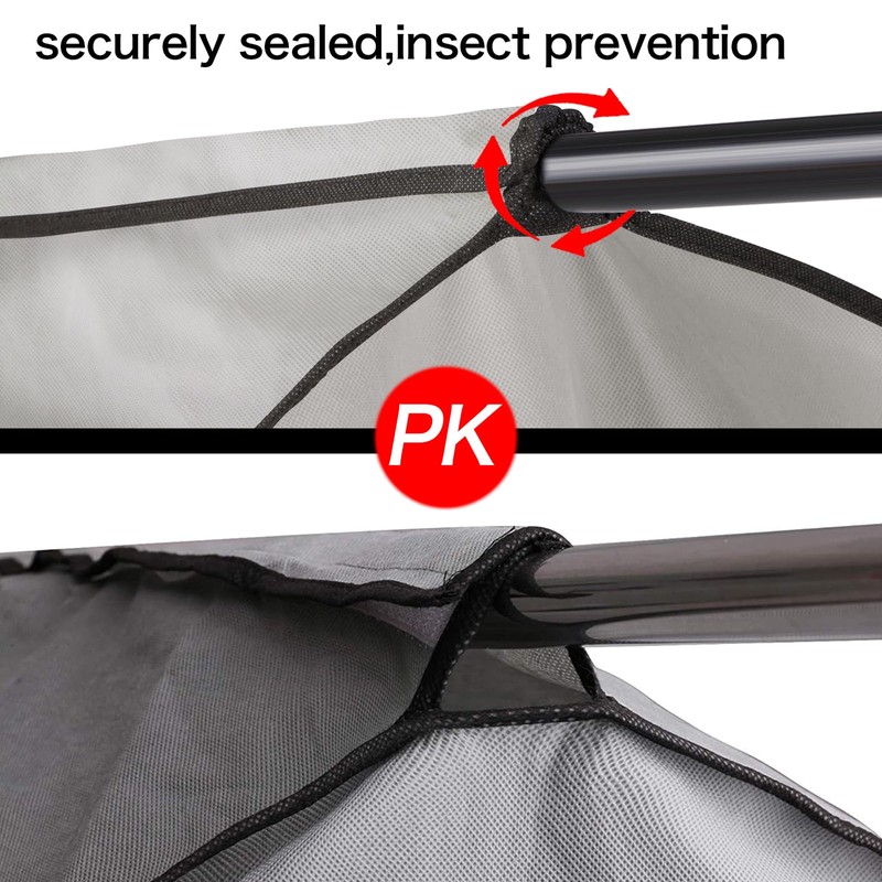 Univivi Hanging Garment Bags,2pcs Garment Clothes Cover Protector Garment Rack