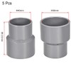 TOP-VIGOR 5Pcs PVC DWV Reducing Coupling, 40mm x 50mm Socket