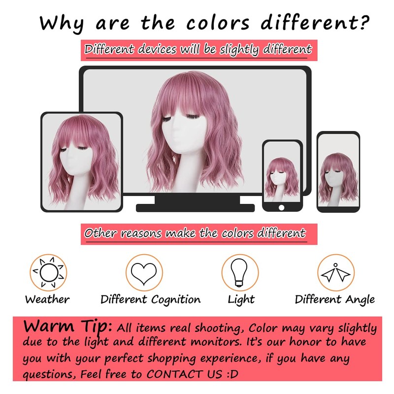 Leeven Curly Bob Wig with Bands 12 Inch Black Synthetic