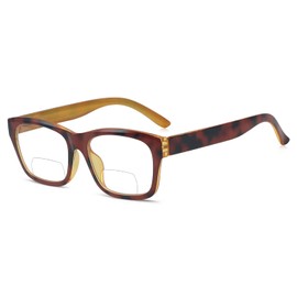 Eyekepper Polycarbonate Large Lens Line Bifocal Glasses Readers Men Brown