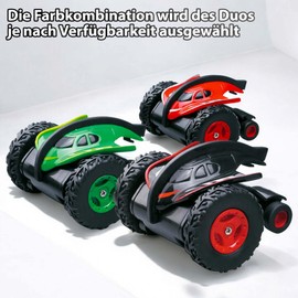Set of 2 RC Remote Controlled Off-Road High Speed Mini Stunt Car, Crawler Vehicle, 360° Spins, Jumps, Demo Mode, LED Light Effects, Ideal for Stunts, Racing, Multiplayer Fun for Children and Adults