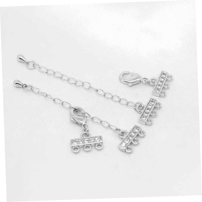 Operitacx 5pcs Lobster Buckle Clasp Necklace Extension Chain Jewelry Connector