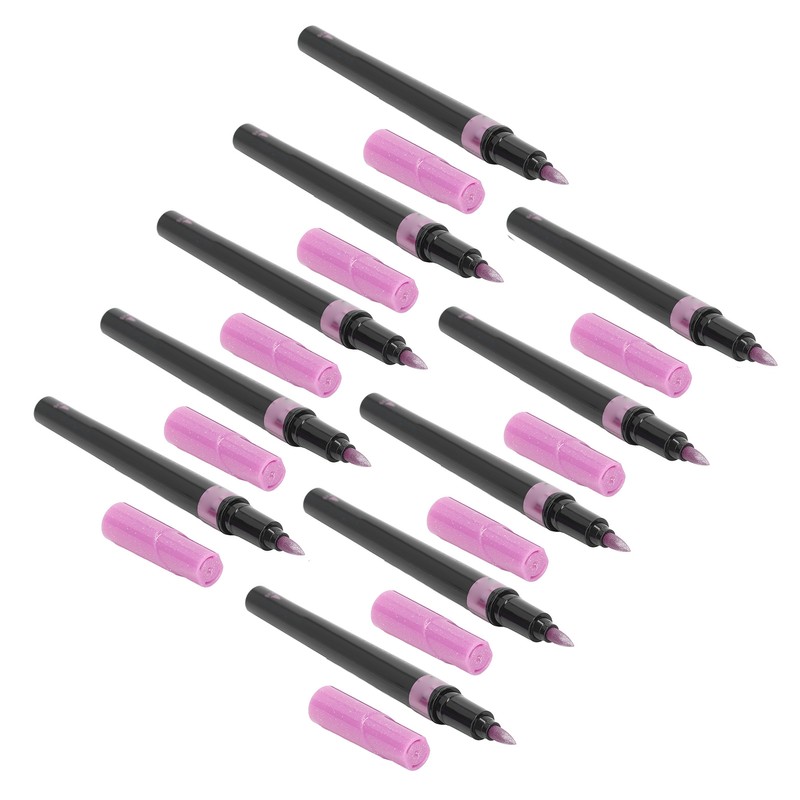 10 Pcs Paint Markers Purple Metal Texture Waterproof Glass Marker