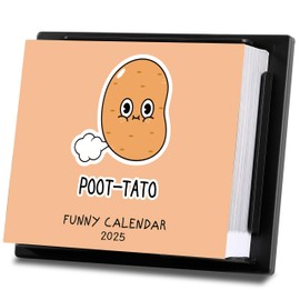 2025 Funny Puns Calendar - Daily Calendar 2025 with Funny Puns, 2025 Desk Calendar with Portable Size for Home, Office, School, 4.84'' x 5.9''