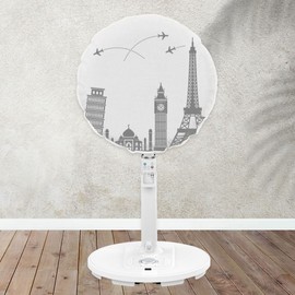 Fan cover 1+1 world travel/wall mount stainless steel 2ea