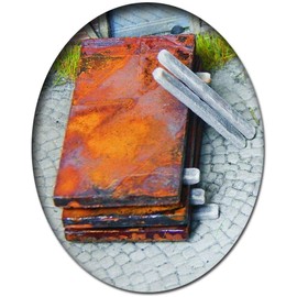 modellbahn-exklusiv Juweela 24222 Slabs Raw Metal Plates Rusty as Load, Pack of 10, Gauge 0 (Zero), 1:45