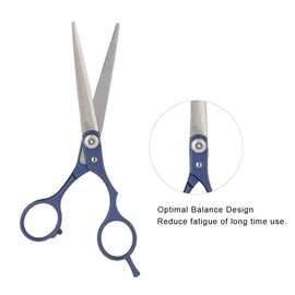 Tijeras Profesionales Para Cortar El Cabello, Tijeras Para Cortar El Cabello De Dientes Planos Para Salón De Belleza Y Uso Personal En El Hogar, Tijeras De Peluquería(Azul)