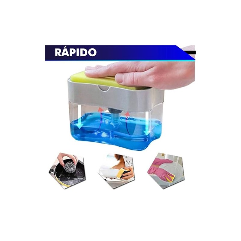 Dispensador de jabón para Cocina con Soporte de Esponja 2