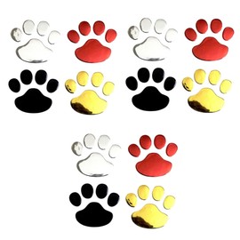 ULTECHNOVO 12pairs PVC Dog Car Stickers of Animal Decals Red Black Scratch Stickers for Cars Smooth