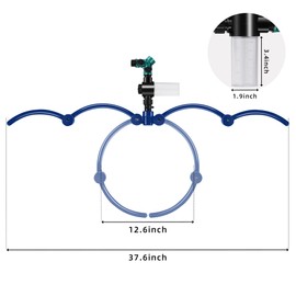 360° Tree Water Sprinkler,Tree Root Watering Tool,Water Ring Sprinkler Irrigation System for Outdoor Plants Raised (Blue)