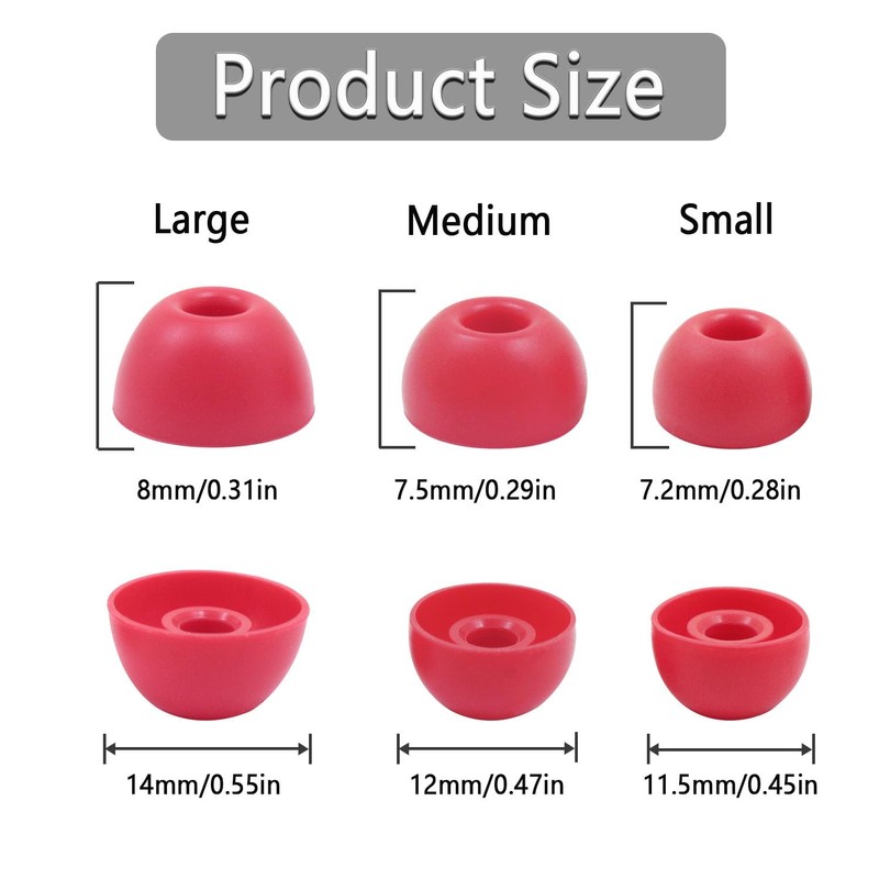 Replacement Silicone Ear Tips for Beats Studio Buds/Fit Pro/Studio Buds+