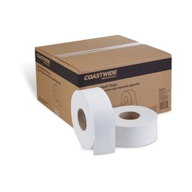 COASTWIDE 2-Ply Jumbo Bath Tissue, 1,000-Feet Per Roll, 12-Pack, White