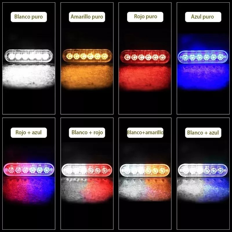 Gran compañía 2 Barra Led Lateral Faro Strobos Auto Moto