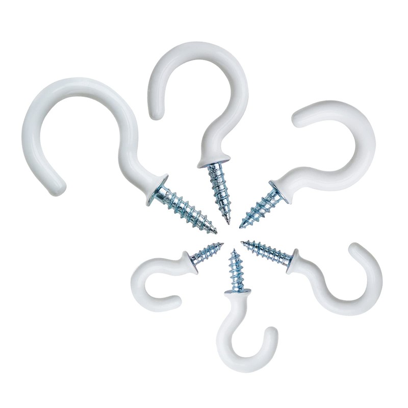 Zhenle Screw Hooks, 75 Pieces Hook Screws Screw Hooks Vinyl