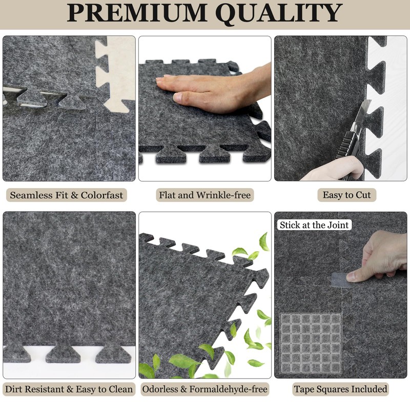 TroyStudio Thick Sound Absorbing Interlocking Floor Mats, 20 Pcs 11x