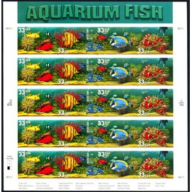 Aquarium Fish Collectible Stamp Sheet - Mother's Day Gift