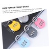 STOBOK 5pcs Mini Cartoon Combination Padlocks Locking Accessory for Gym