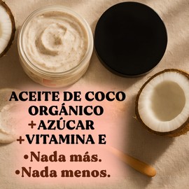 Exfoliante Facial - Natural - Orgánico - Suave - Limpieza - Aceite de Coco - Vitamina E - Azúcar de Caña - Fácil de usar -Skin Care 200 g - Ga Tlali - Cuidado de piel