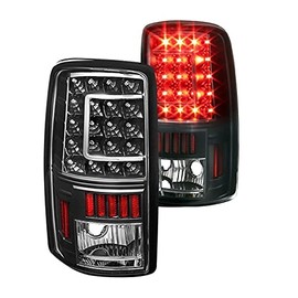 Xtune ALT-ON-CD00-G2-LED-BK Tail Light (1500/2500 00-06 / GMC Yukon/Yukon XL 00-06 / GMC Yukon Denali/Denali XL 01-06 ( Lift Gate Style Only ) Version 2 C Shape LED s - Black)