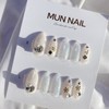 MunNail Snowflake Nail Tips - Lipstick / MunNail 눈꽃송이 네일팁