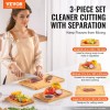 Premium Versatile Bamboo Cutting Board with Built-in Handle Cooking Tool
