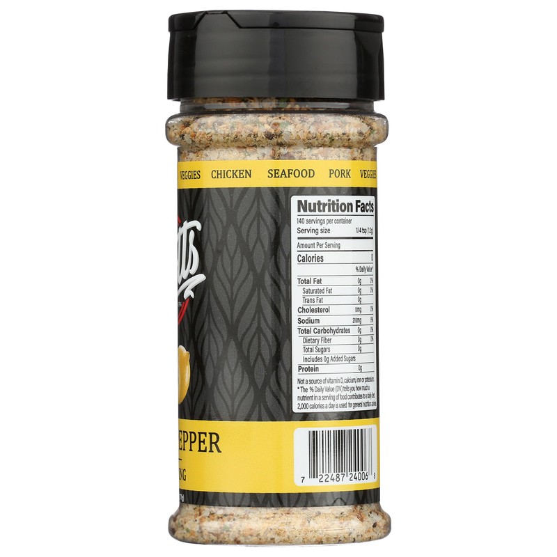 Scotts Food, Lemon Pepper Seasoning, 6 Ounce