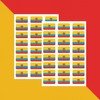 PAPERZIP - Ecuador Flags (Bandera de Ecuador) – 48 Stickers