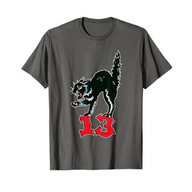 Lucky Black Cat No. 13 Pitch Bird T-Shirt
