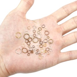 1000Pcs O Ring Connectors Metal Open Jump Rings Set Jump Rings for Jewelry Making Connectors (4mm 5mm 6mm 7mm 8mm 10mm)