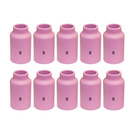 WeldingCity 10-pk Gas Lens Ceramic Cup Alumina 54N14 (#8, 1/2") for TIG Welding Torch 17, 18 and 26 Series from Weldcraft Lincoln Miller ESAB CK