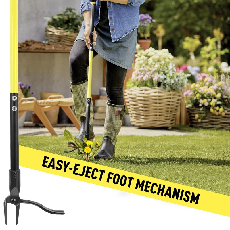 Weed Puller Tool Stand Up Heavy Duty, 45" Weed Remover