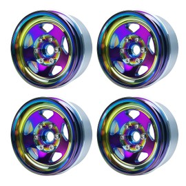 RC 1.9" Beadlock Wheels Rims fit for 1/10 RC Crawler SCX10 I II III TRX4 TRX6 VS4-10 Redcat Gen8 Gen7,Rainbow
