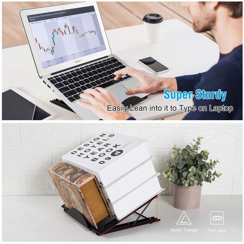 BauTangLe Laptop-Stand-Adjustable-Holder-Portable-Riser-for-Macbook-Desk, Upgraded Sturdy Laptop(10"-15.6") Stand, for i(Mac) / Laptop/Notebook/Tablet/Smartphone
