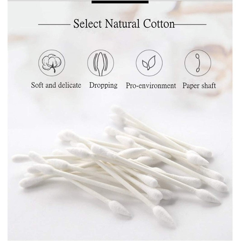 Pointed Tip Cotton Swabs 800 Pieces, Double Precision Tips with