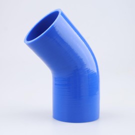 AC PERFORMANCE AC PERFORMANCE ID 3" to 2.75" (76mm to 70mm), 45 Degree Elbow Reducer Coupler, Leg Length 3.5" (90mm), 3-Ply Reinforced, Universal Automotive Silicone Hose, Blue