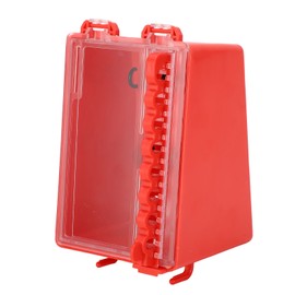 Lockout Tagout Box Portable Wall Mount Group Lock 8 Hole Key Station with Transparent Panel