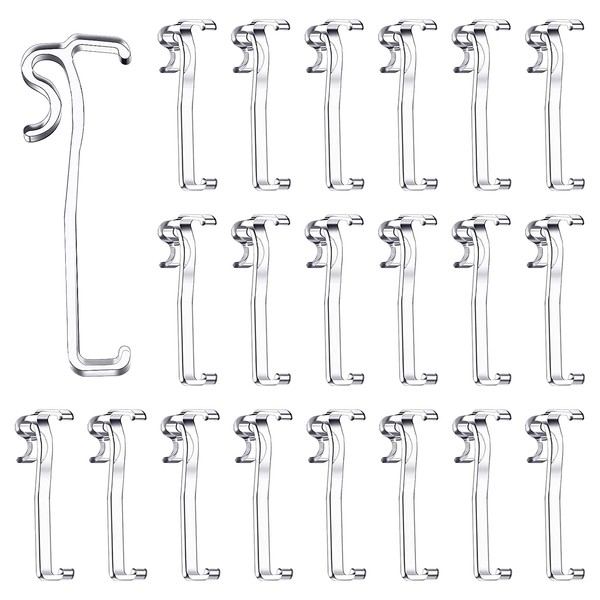 Morobor 20pcs Balance Clips Window Blind Clips Clear Plastic Balance Retainer Clips Concealed Balance Clips for Horizontal Blind Valance, 3.25 Inch