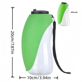 Dog Water Bottle Portable Travel Foldable Water Dispenser Puppy Water Bottle Puppy Portable Cup Bowl Outdoor Hiking Travel-Green