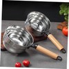BIUDECO Thickened Wooden Ladle Kitchen Water Scoop Comfortable Grip for