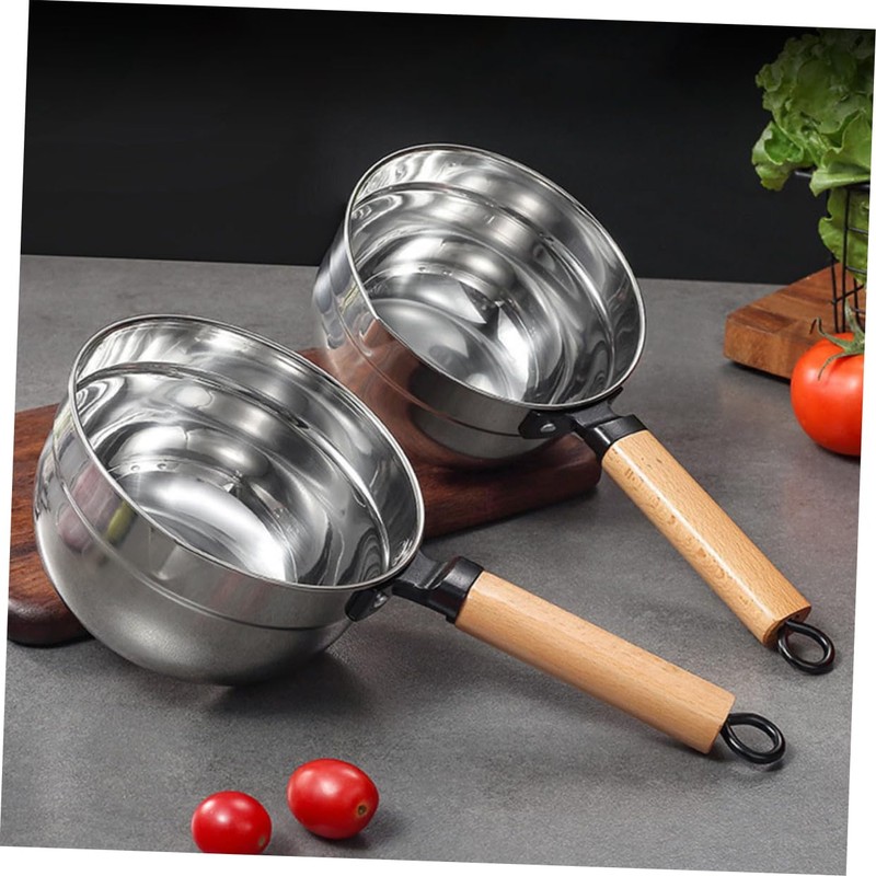 BIUDECO Thickened Wooden Ladle Kitchen Water Scoop Comfortable Grip for