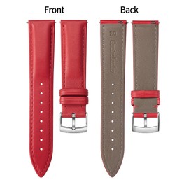 BINLUN Leather Watch Strap Quick Release Premium Calfskin Replacement Watch Band Multicolors Watchbands for Women Men (20mm,Red)