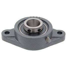 UCFT207-20 - 2-Bolt Flange-Mount Ball Bearing Unit, Insert Bearing UC207-20, Cast Iron Housing FT207, Bore Shaft 1-1/4 in (31.75 mm), Set Screw Locking, 6-1/8 in (155.575 mm) Flange Length