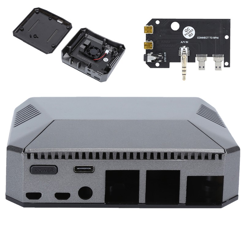 For Raspberry Pi 4B Case Mini Computer Aluminum Alloy Shell